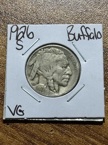1926 S Buffalo Nickel VG Very Good Better Date Coin (Raw16121)