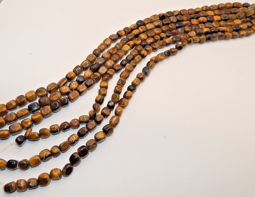 Tiger's Eye Irregular Nugget Beads(vary between 7mm x 7mm and 12mm x 9mm)