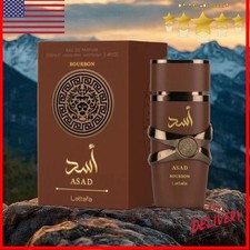 Lattafa Asad Bourbon for Unisex Eau De Parfum Spray, 3.4 Ounce / 100 Ml