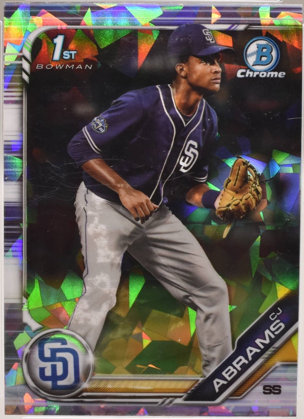 CJ Abrams Padres 2019 Topps Bowman Chrome Draft Sapphire 1st Rookie RC #BDC-85