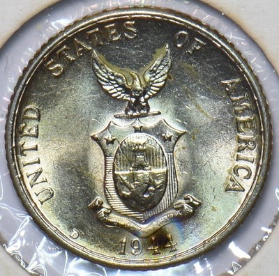 Philippines 1944 D 20 Centavos Eagle animal BU 294926 combine shipping