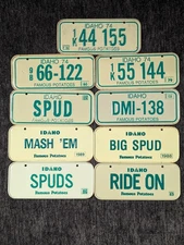 IDAHO mini cereal license plate lot of 9 all different