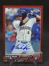 MIKE PAPI 2015 TOPPS PRO DEBUT RED AUTO #5/5 INDIANS VIRGINIA CAVALIERS QQ