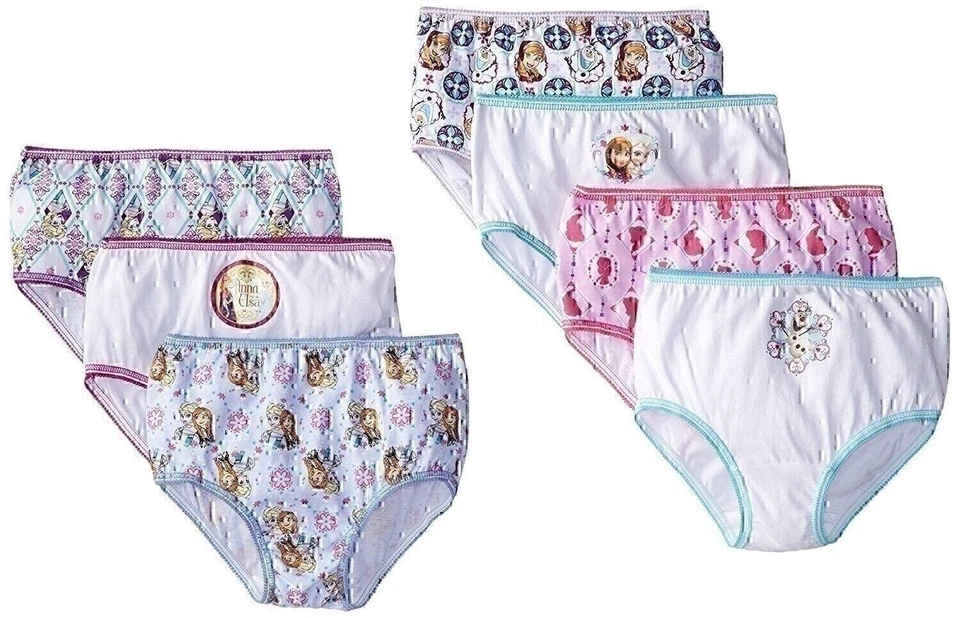 FROZEN Panties Toddler Girls' 7-pack Briefs Sizes 2T/3T, 4T NEW Handcraft DISNEY - Image 2 of 3