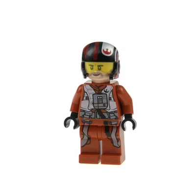 1x Lego Minifigur Star Wars Poe Dameron Pilot Helm Doppelgesicht 75102 sw0658 - Bild 1 von 3
