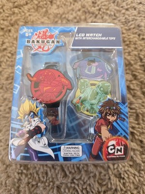 Brand New Bakugan Battle Brawlers LCD Watch with Interchangeable Tops Ages 6+