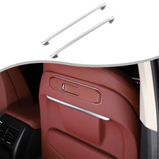 2x Cubierta de panel trasero de asiento interior de coche ABS plateada para accesorios BMW X5 2023-2026