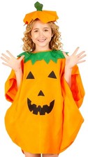 Pumpkin Costume Pumpkin Poncho with Headband Halloween Costume Outfits