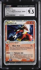 CGC 9.5 MINT+ Blaziken EX 89/95 EX Team Magma Vs Aqua Holo Swirl Pokemon Card on eBay