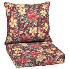 Arden Outdoor Deep Seat Cushion Set, 24 in x 24 in, 24" x 24" Ruby Clarissa