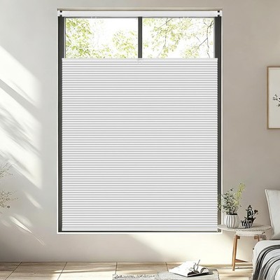 No Tools No Drill Blinds for Indoor Windows, Cordless Top Down Bottom Up Cell...