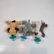 Wubbanub Pacifier Plush Lot dog Elephant