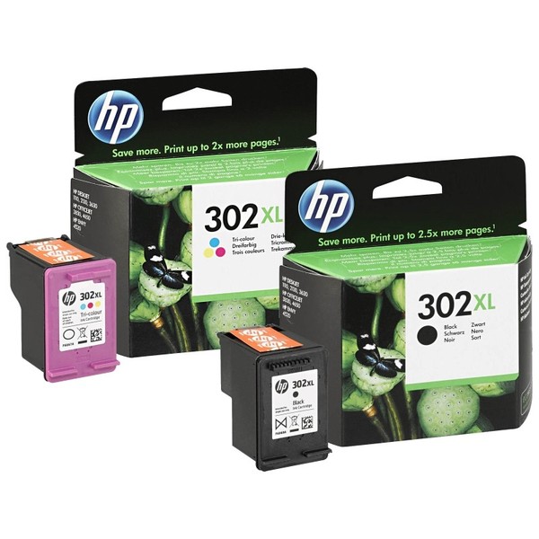 Original Hp 302 Xl Schwarz Farbe Druckerpatrone Envy 4520 4521 4522 4524 4525-image
