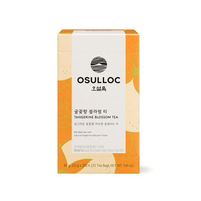 OSULLOC Tangerine Blossom Tea 20 Bags   Jeju Citrus Floral Blend