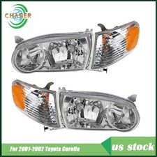 For Toyota Corolla 2001-2002 Headlights Headlamp Wcorner Signal Lamp 2pcs Lh Rh