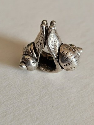 Trollbeads echt Schnecken in Love Bead 925 Sterling Silber Vintage