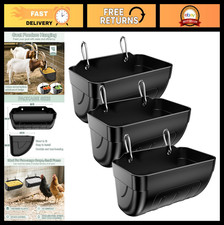 Hanging Goat Feeders  Chicken Waterer Trough for Poultry Livestock - 3.5 Qt