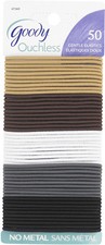 Goody Ouchless Elastic Hair Ties 50 Count Neutral No Metal for All Hair Types