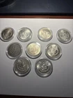 9) Morgan Silver Dollars AU/BU Condition