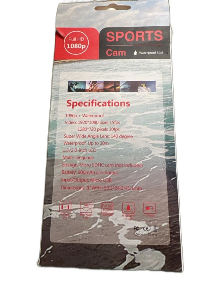 HD 1080P Waterproof Sports Camera - Image 3 of 4