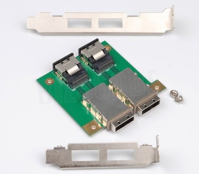 2 Ports SFF-8087 zu SFF-8088 PCI Mini SAS 36P-26P Mount Adapter Server Raid Card