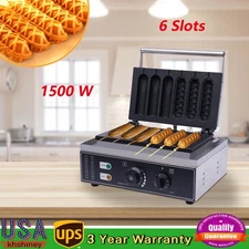 Commercial Electric Waffle Maker Hot Dog French Muffin Machine Corn Dog Maker