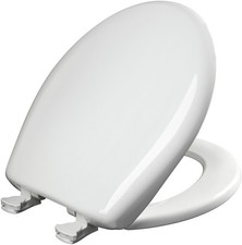 Bemis 200SLOWT Classic Colors Round Closed-Front Toilet Seat - Crane White