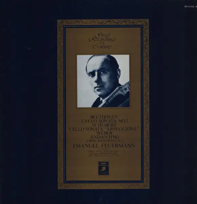 LP Beethoven / Schubert / Weber Cello Sonata No. 3 / Cello Sonata ''Arpeggione''