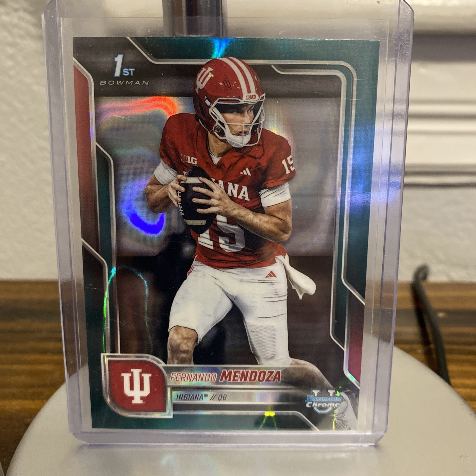 2025 Bowman University Chrome - Fernando Mendoza #109 Teal Lava Refractor (RC)