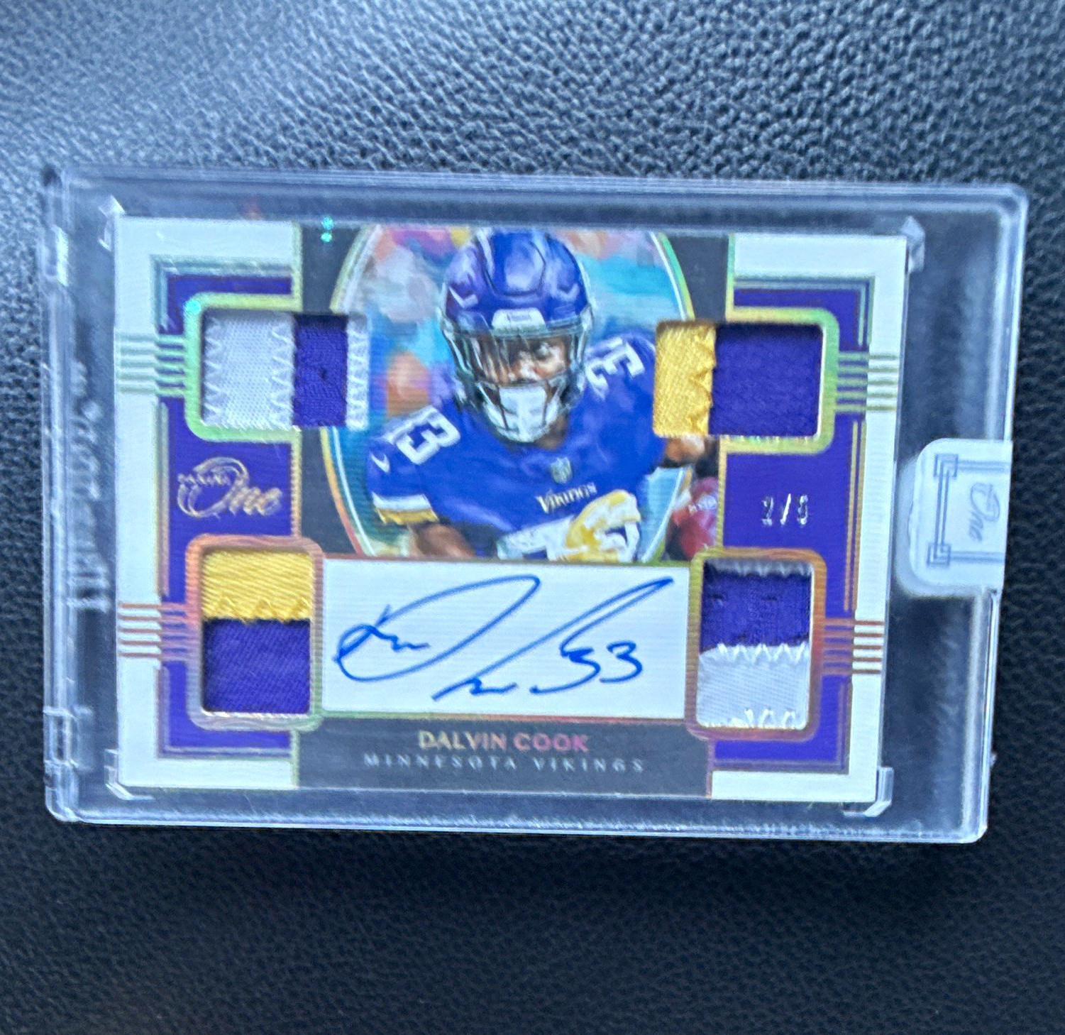 Panini 2019 One Dalvin Cook Auto Patch Memorabilia #82 2/5 Vikings