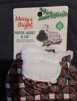 Merry & Bright, Puffer Jacket & Cap, Guinea Pig￼ Costume, New!