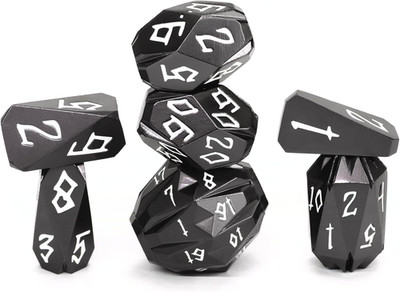 Metal DND Dice Set D and D, Dungeons and Dragons Dice of 7 RPG Dice Set Metal Un