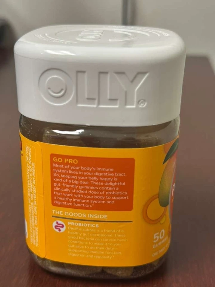 Olly Purely пробиотическая жевательная добавка для иммунного и пищеварительного здоровья манго 50 штук - Изображение 2 из 4