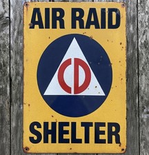 Air Raid Shelter 8 x 12 Retro Novelty Metal Sign Made In USA New!