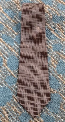 Vintage Brooks Brothers Makers 100% Silk RED Geometric Pattern Tie Made In USA