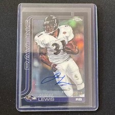 🔌IU 2025 TOPPS CHROME FOOTBALL LEGENDS AUTO BLACK REFRACTOR 5/10 JAMAL LEWIS
