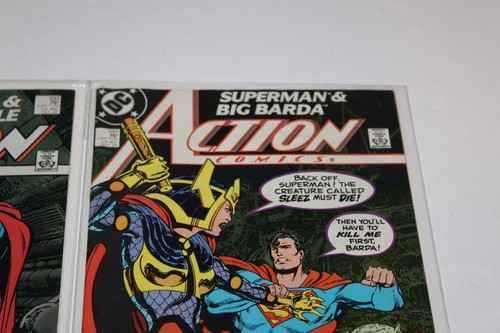 Action Comics 592 593 DC 1987 Controversial Big Barda Superman Sex Tape Story - Picture 4 of 7