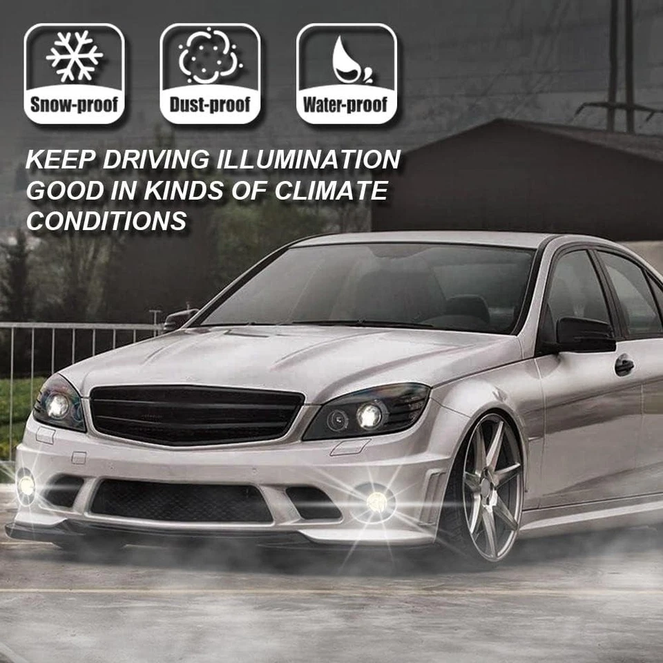 Pair Fog Lights For 2007-2013 Mercedes Benz (W204 C250 C300 C350 C63) Foto 4 de 4