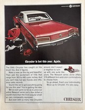 1966 Chrysler Newport Original Vintage Advertisement Red Classic Car Print Ad 1966 Chrysler Newport Original Vintage Advertisement Red Classic Car Print Ad