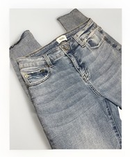 Pistola Cut off Skinny Size 28 Blue Stretch denim women jeans Fray