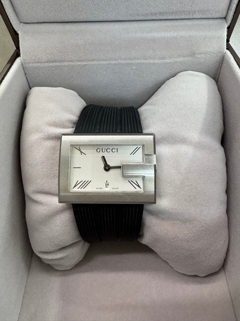 Gucci Rectangular Square Face Unused Rubber Belt … - image 3