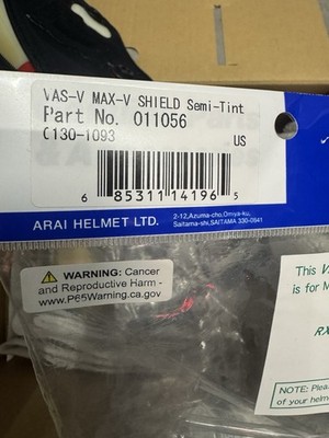 ARAI VAS-V Medium Smoke Visor Shield Genuine Corsair X