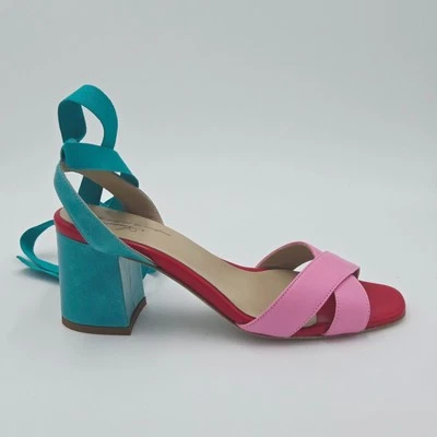 Chaussures Femme Anniel Taille 38 Sandales Rose / Rouge / Vert Daim 167DA - Photo 1/4