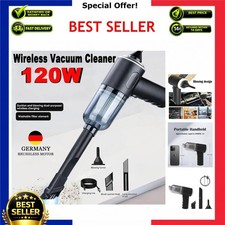 Wireless Car Vacuum Cleaner 9000Pa Portable Mini Handheld Wet Dry USB 1200mAh