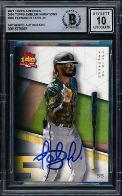 Fernando Tatis Jr Auto 2021 Topps Archives 140 Years of Baseball Card 300 Sig 10