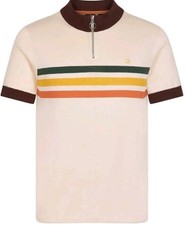 Men's Vintage Merc Mod Polo Cycling Style Knitted Polo T-shirt Britpop Oasis