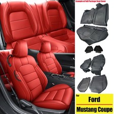 All Inclusive Customcar 5-seat Covers Red For Ford Mustang Coupe 2015-2026 Set All Inclusive Customcar 5-seat Covers Red For Ford Mustang Coupe 2015-2026 Set