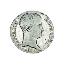 Napoléon Ier 5 Francs An 13 I Limoges Argent. Tranche En Partie Fautée 