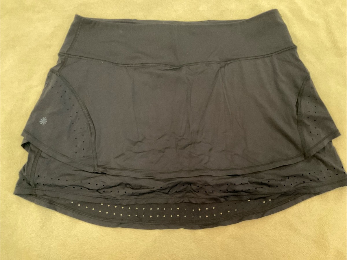 あああ Athleta Fitness Skort Women's Large Black Perforated | eBay