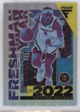 2022-23 Panini Flux Freshman Year Silver Prizm Peyton Watson #24 16wc
